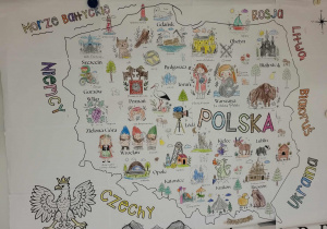 kolorowanka pomalowana przez dzieci