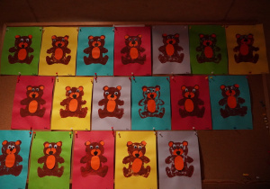 misie wykonane przez trzylatki