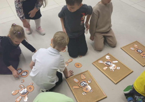 przedszkolaki układają matematyczne misie