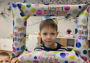 staś w ramce urodzinowej