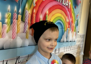 Borysek w czapce z dzieciństwa