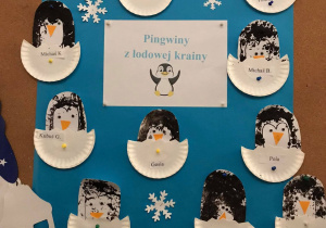 Pingwinki praca plastyczna