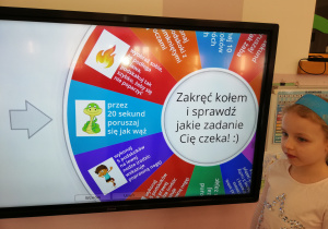 zabawa ruchowa z wykorzystaniem TIK - koło fortuny